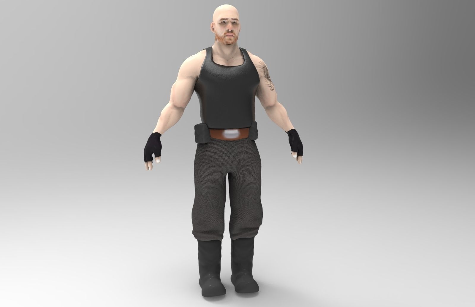 Mercenary Mk7 Low-poly 3D model_4