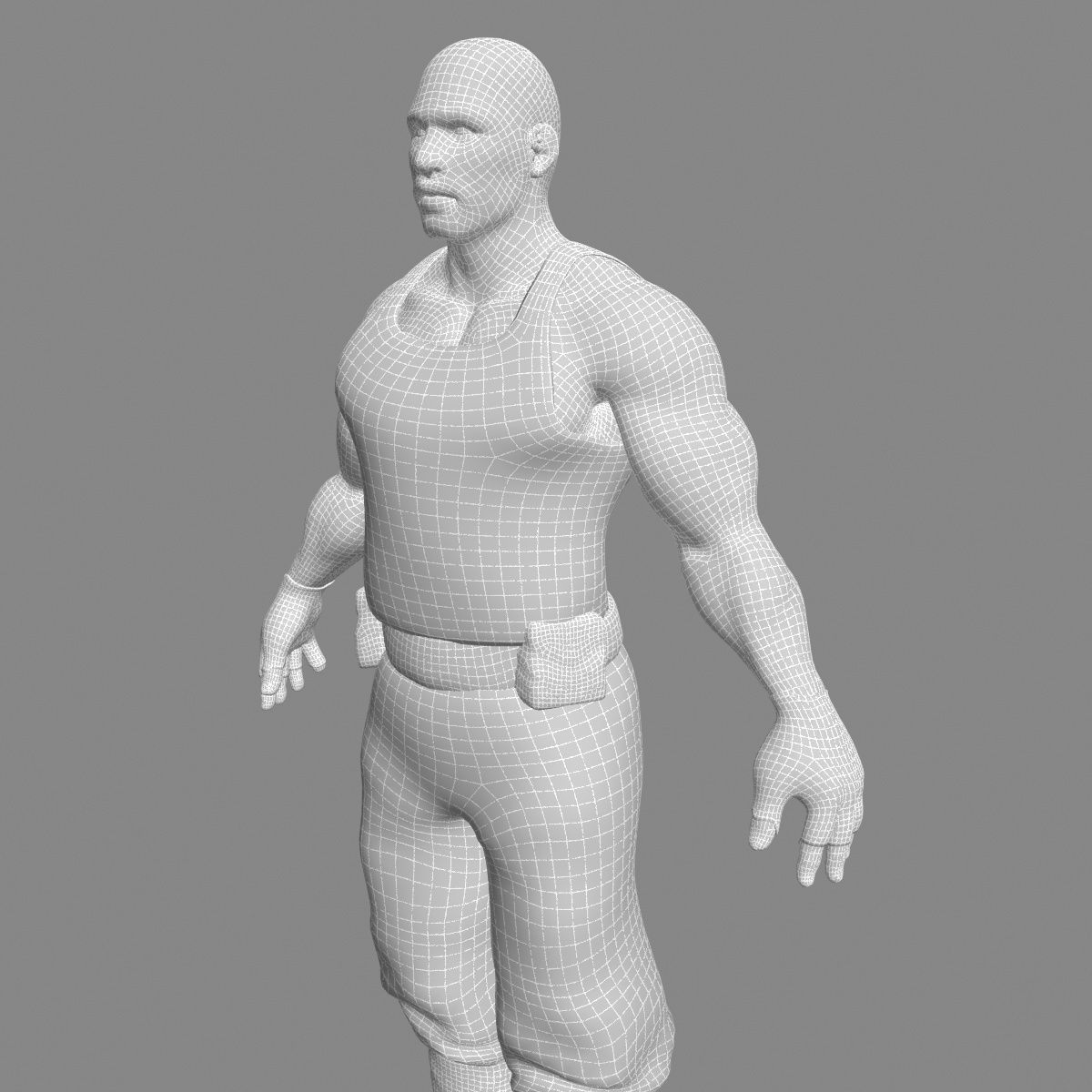 Mercenary Mk7 Low-poly 3D model_6