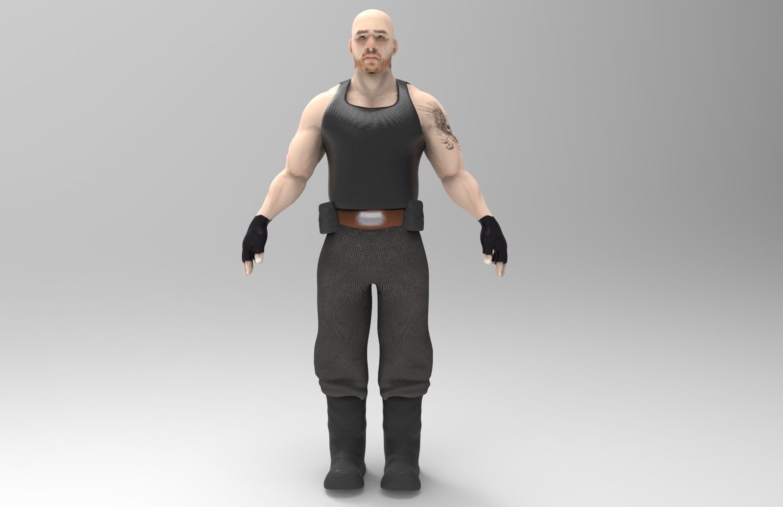 Mercenary Mk7 Low-poly 3D model_5