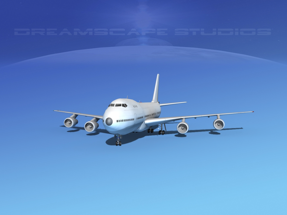 Boeing 747-100 Unmarked 3D model_1