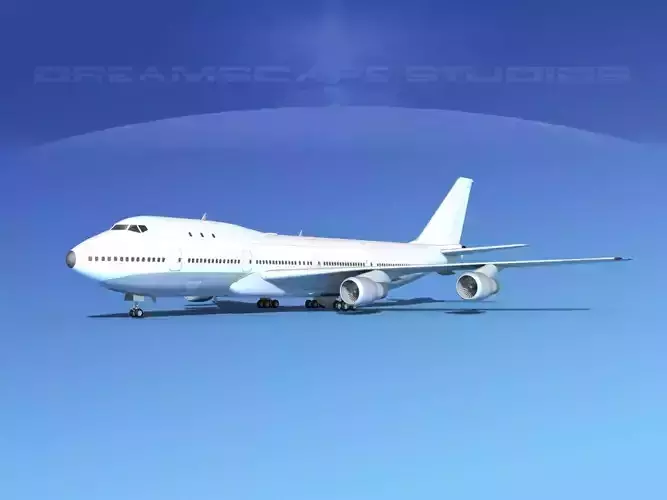 Boeing 747-100 Unmarked 3D model