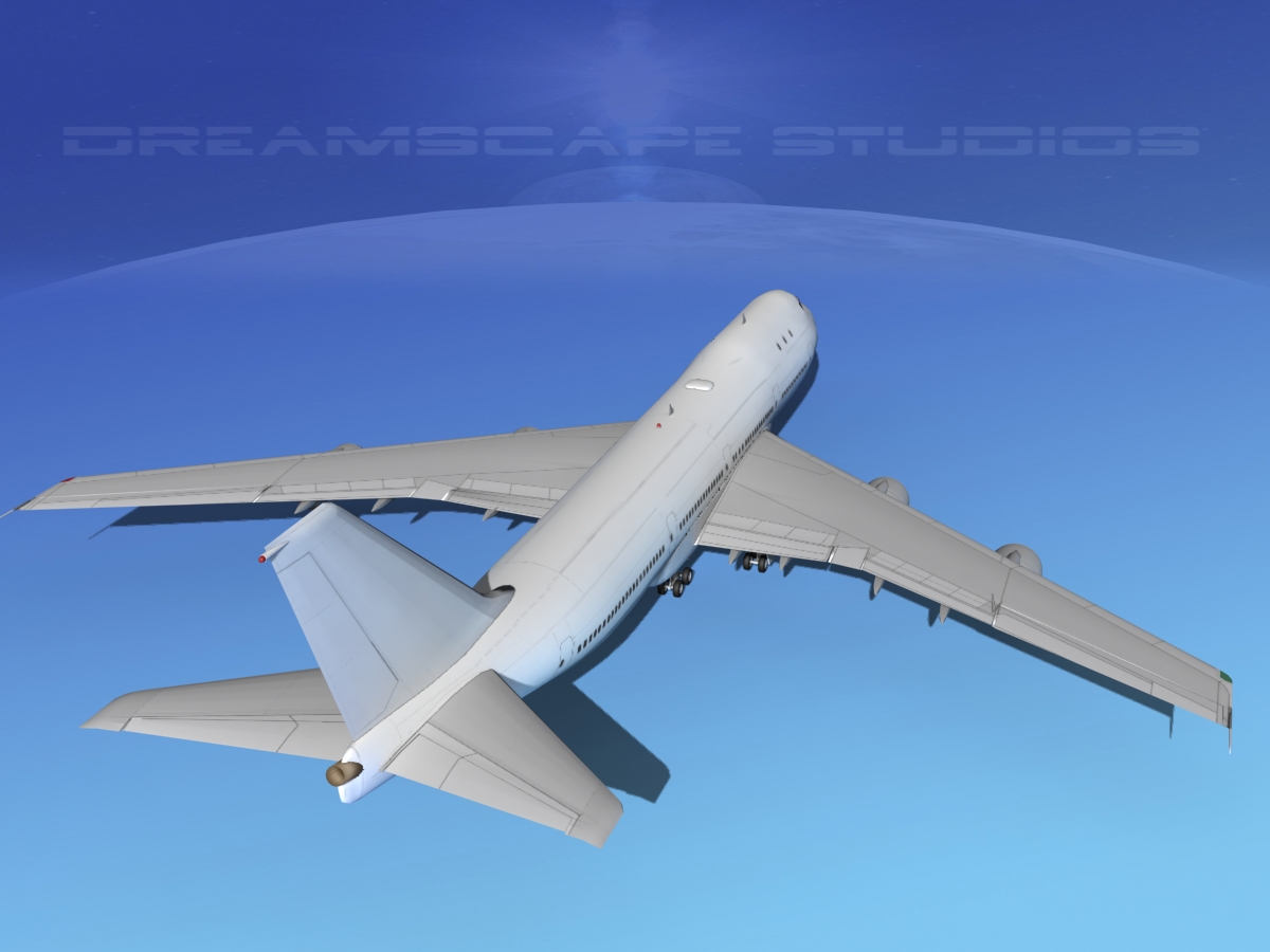 Boeing 747-100 Unmarked 3D model_6
