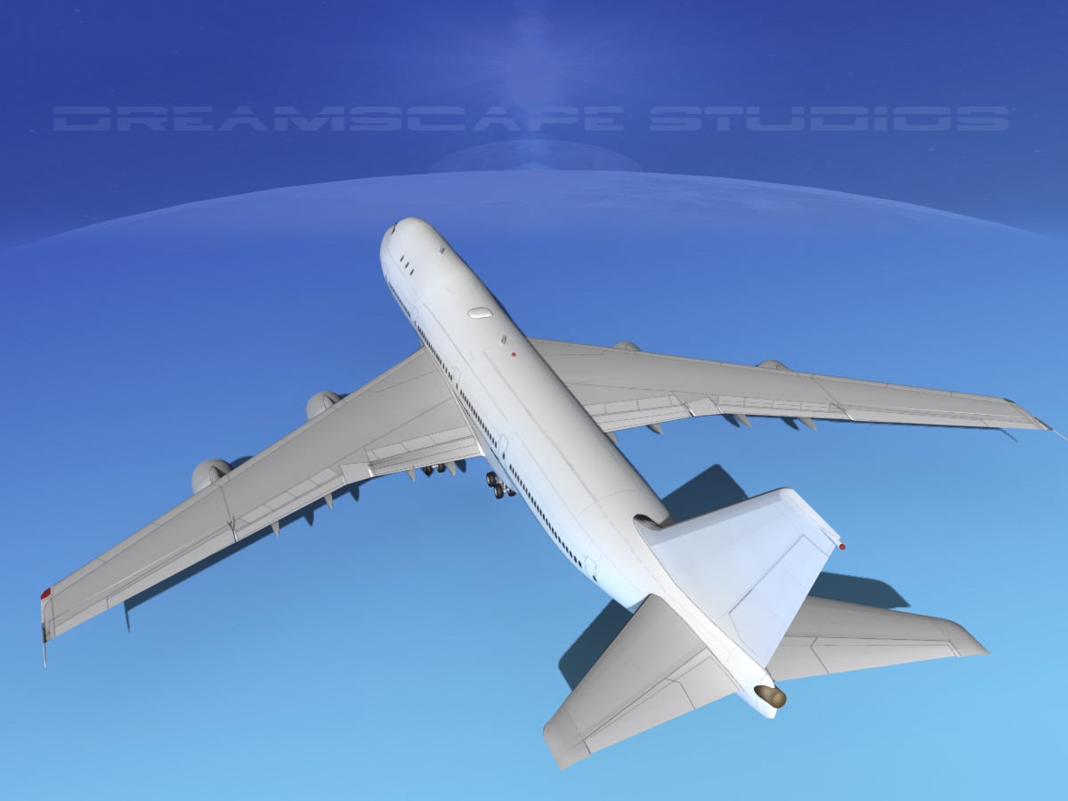 Boeing 747-100 Unmarked 3D model_7