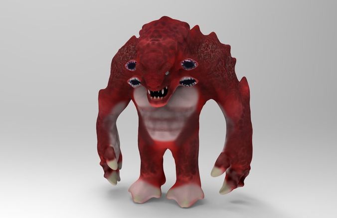 Creature 6 monster Low-poly 3D model