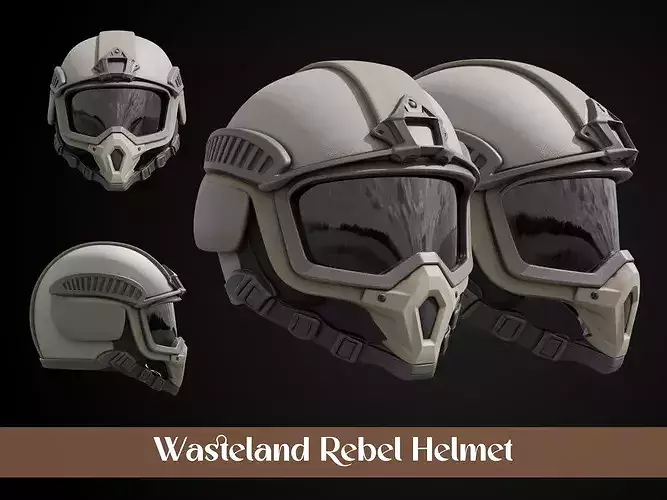 Stylized Desert Rebel Warrior Helmet - Nomad Guardian