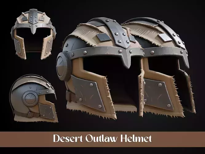 Stylized Desert Rebel Warrior Helmet - Wasteland Rebel
