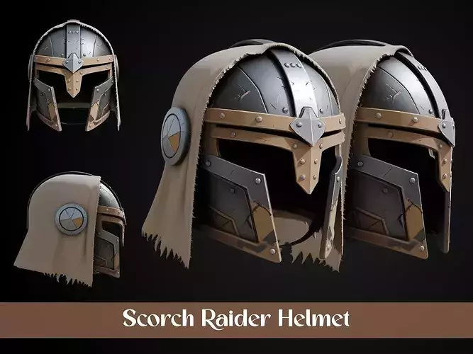 Stylized Desert Rebel Warrior Helmet - Desert Outlaw