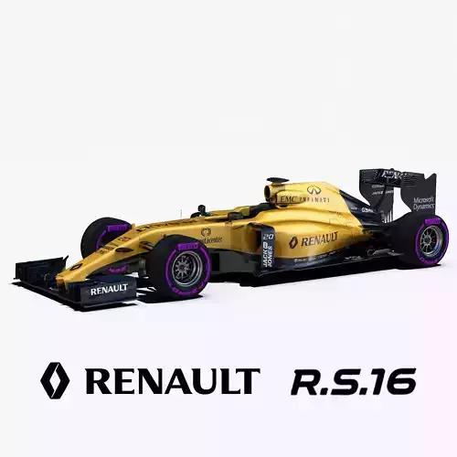Renault RS16 Car Low-poly 3D model