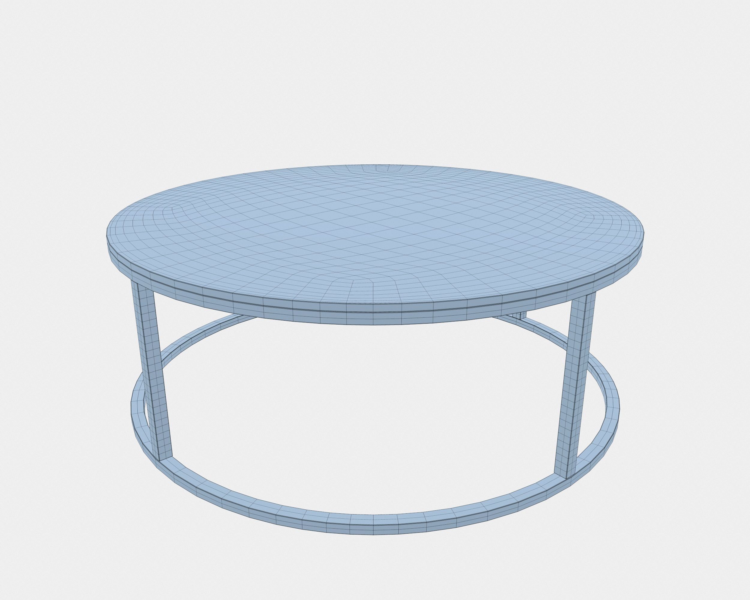 Marble Round Coffee Table 3D model_13
