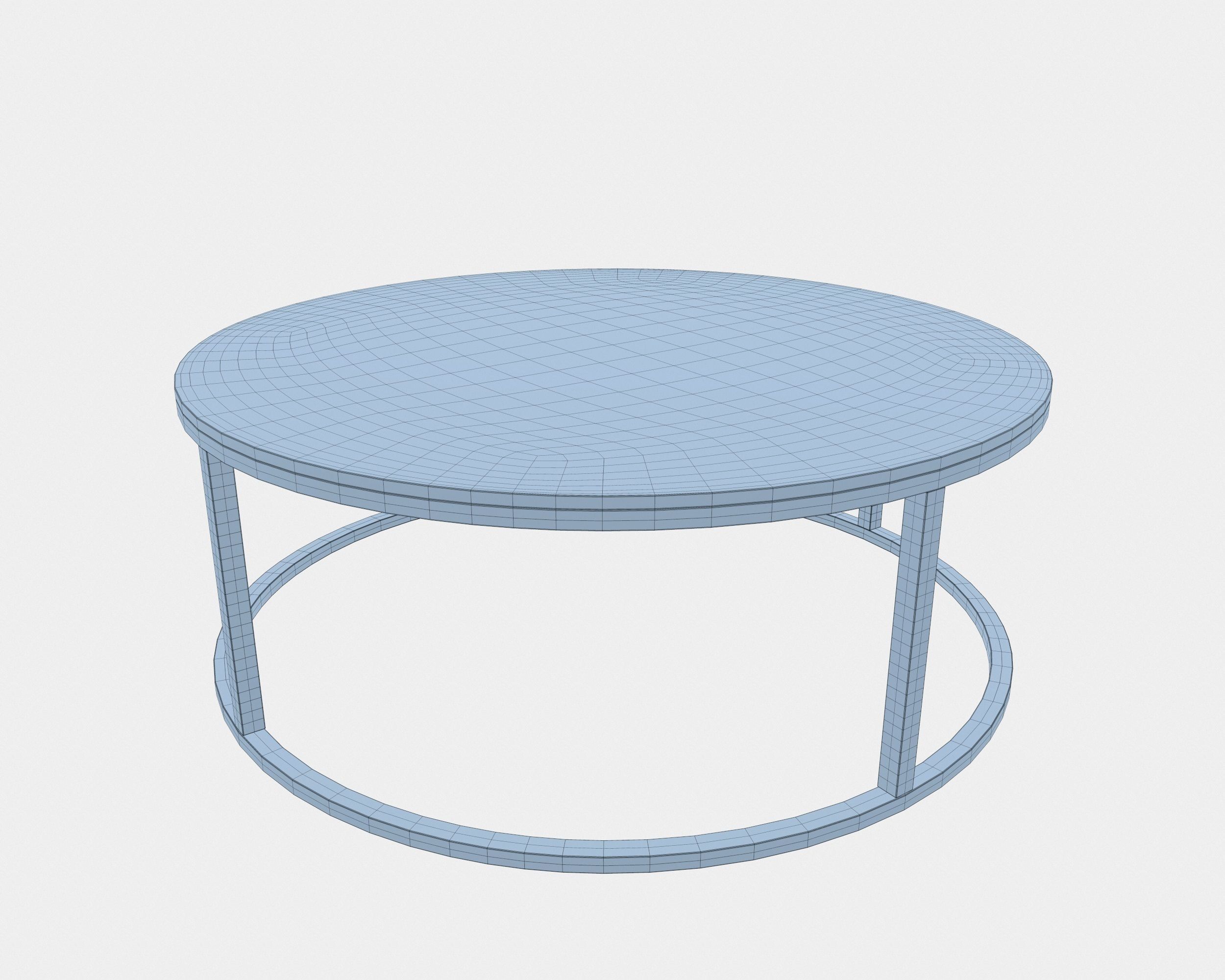 Marble Round Coffee Table 3D model_12