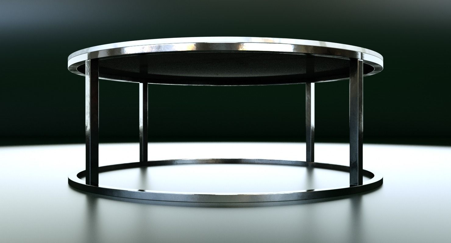 Marble Round Coffee Table 3D model_4