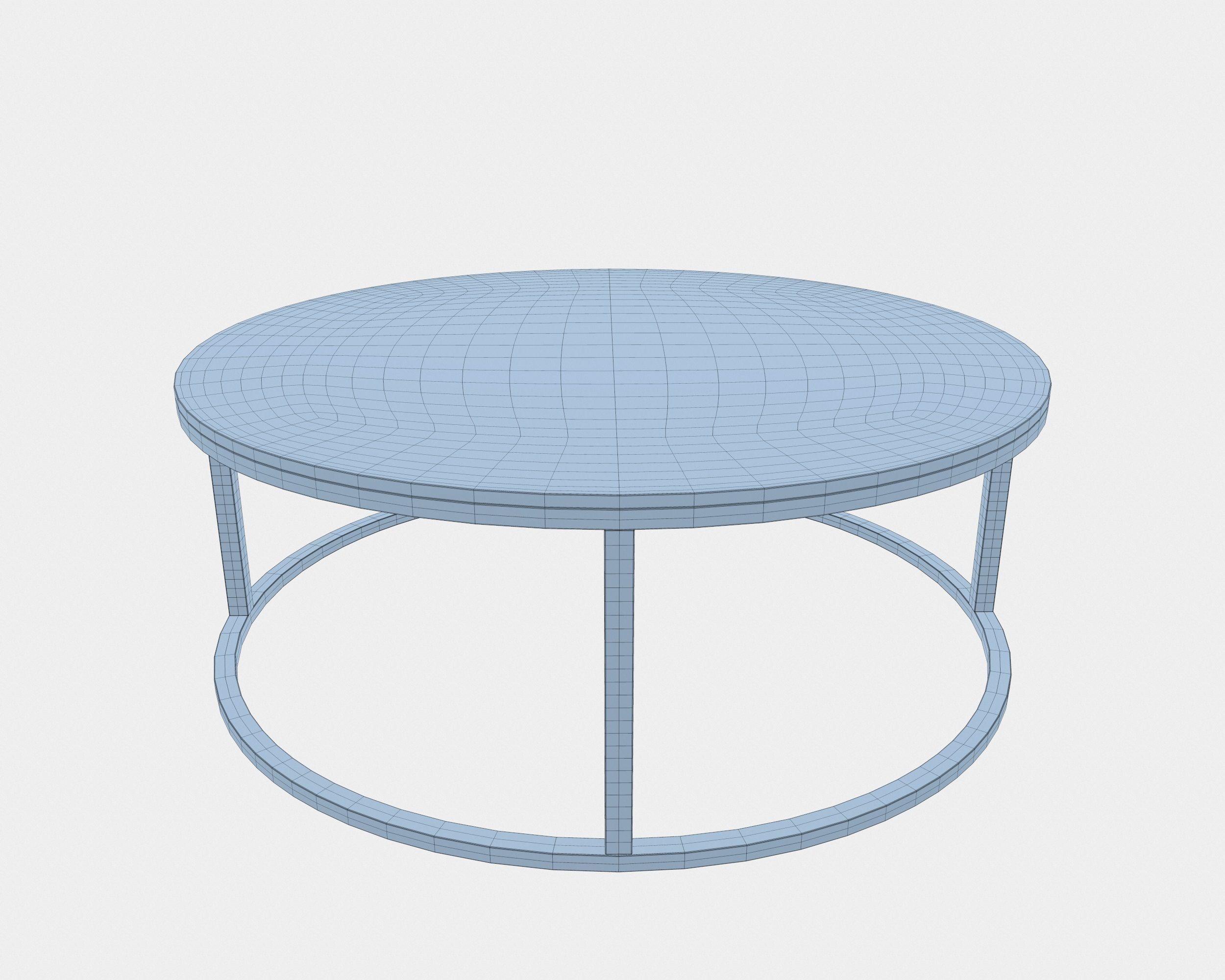 Marble Round Coffee Table 3D model_10
