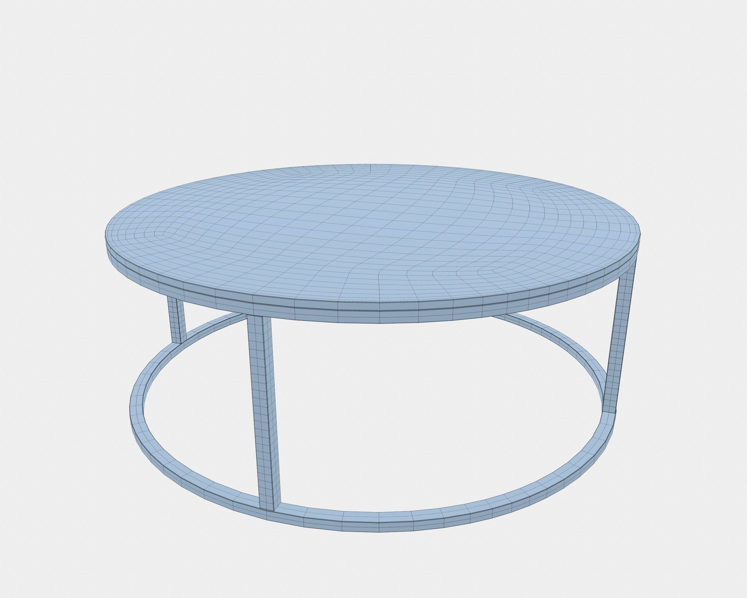Marble Round Coffee Table 3D model_11