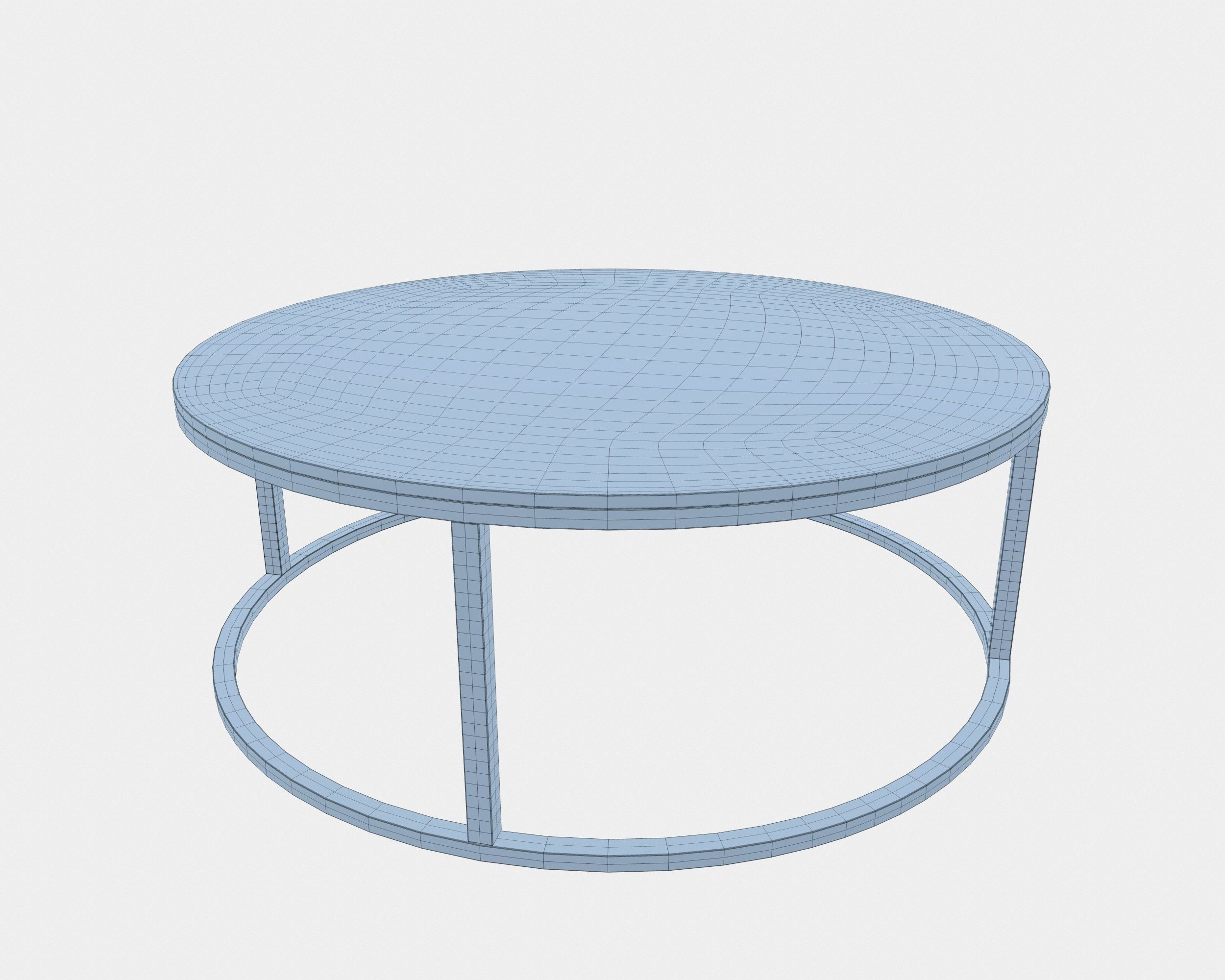 Marble Round Coffee Table 3D model_14