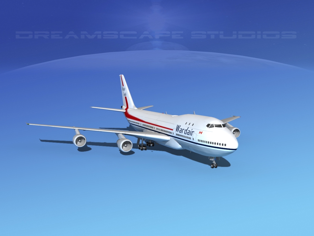 Boeing 747-100 Wardair Canada 3D model_2