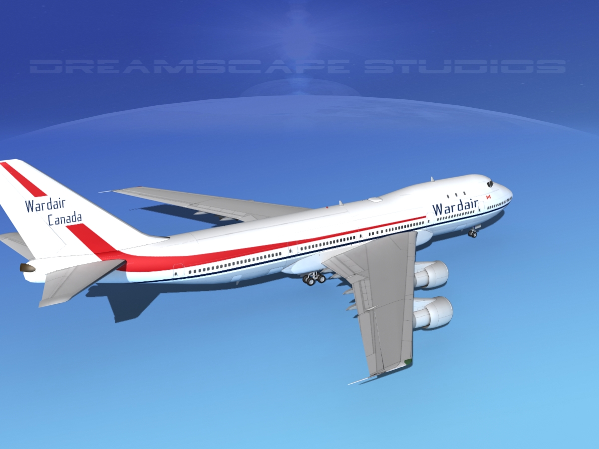 Boeing 747-100 Wardair Canada 3D model_4