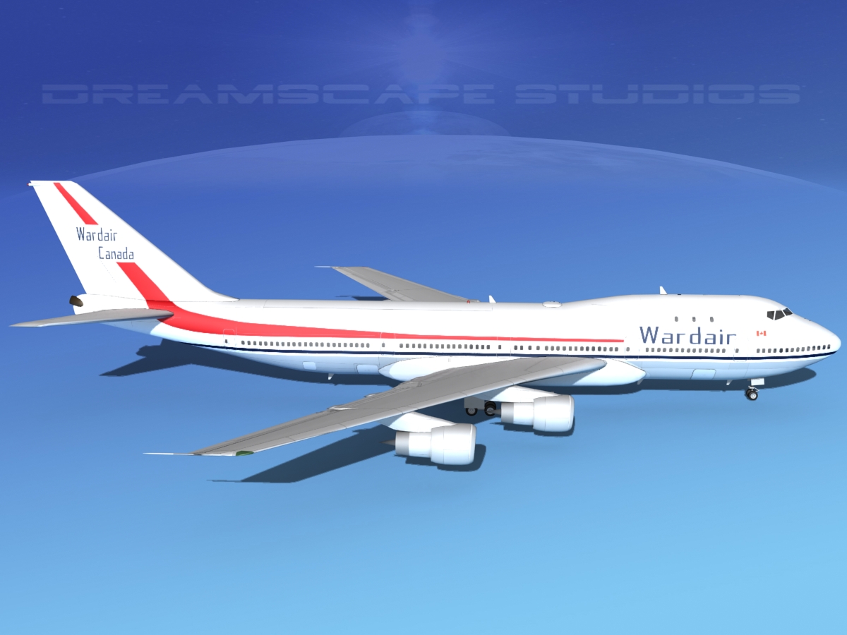 Boeing 747-100 Wardair Canada 3D model_5