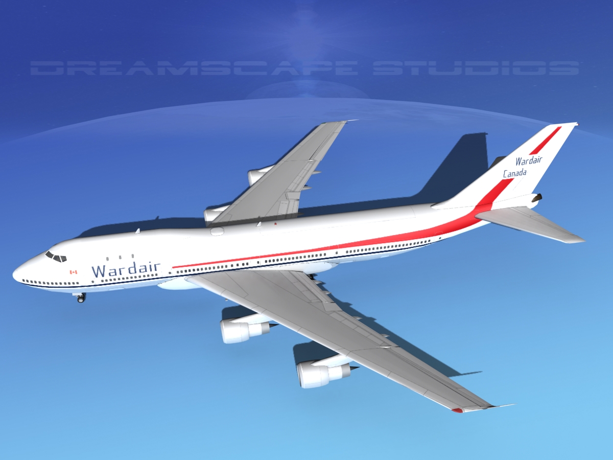 Boeing 747-100 Wardair Canada 3D model_9
