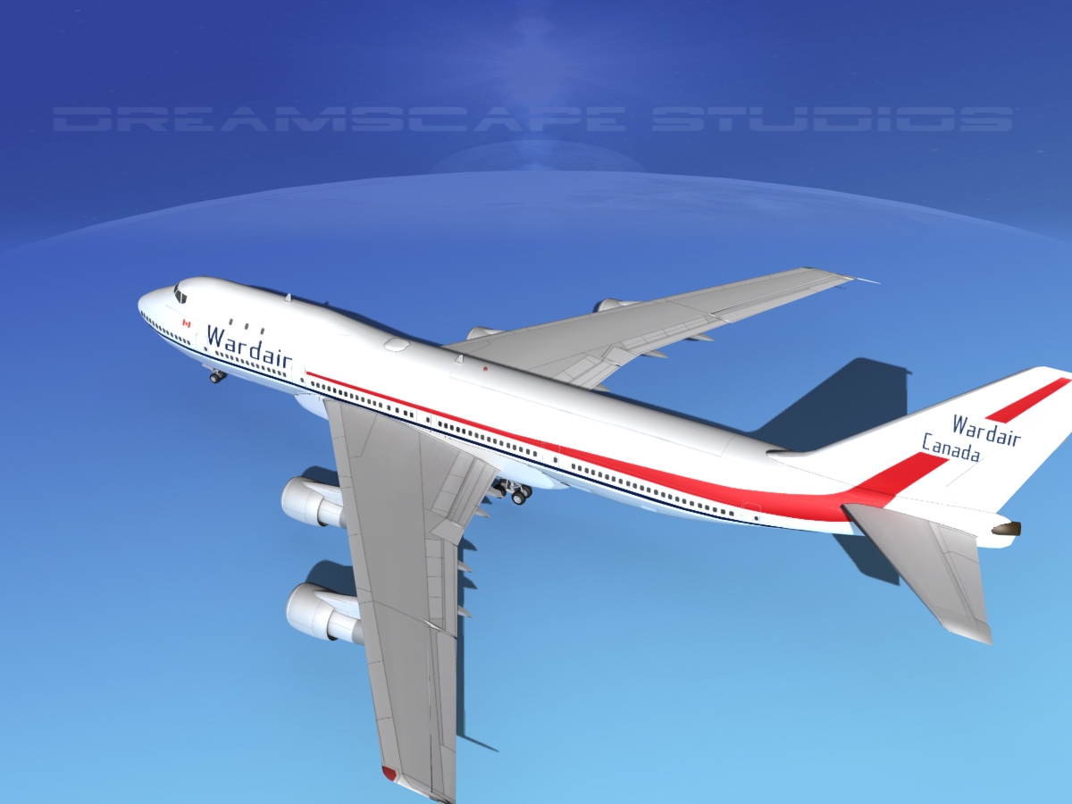 Boeing 747-100 Wardair Canada 3D model_8