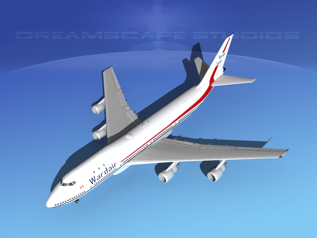 Boeing 747-100 Wardair Canada 3D model_10