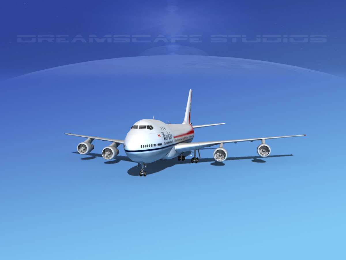 Boeing 747-100 Wardair Canada 3D model_1