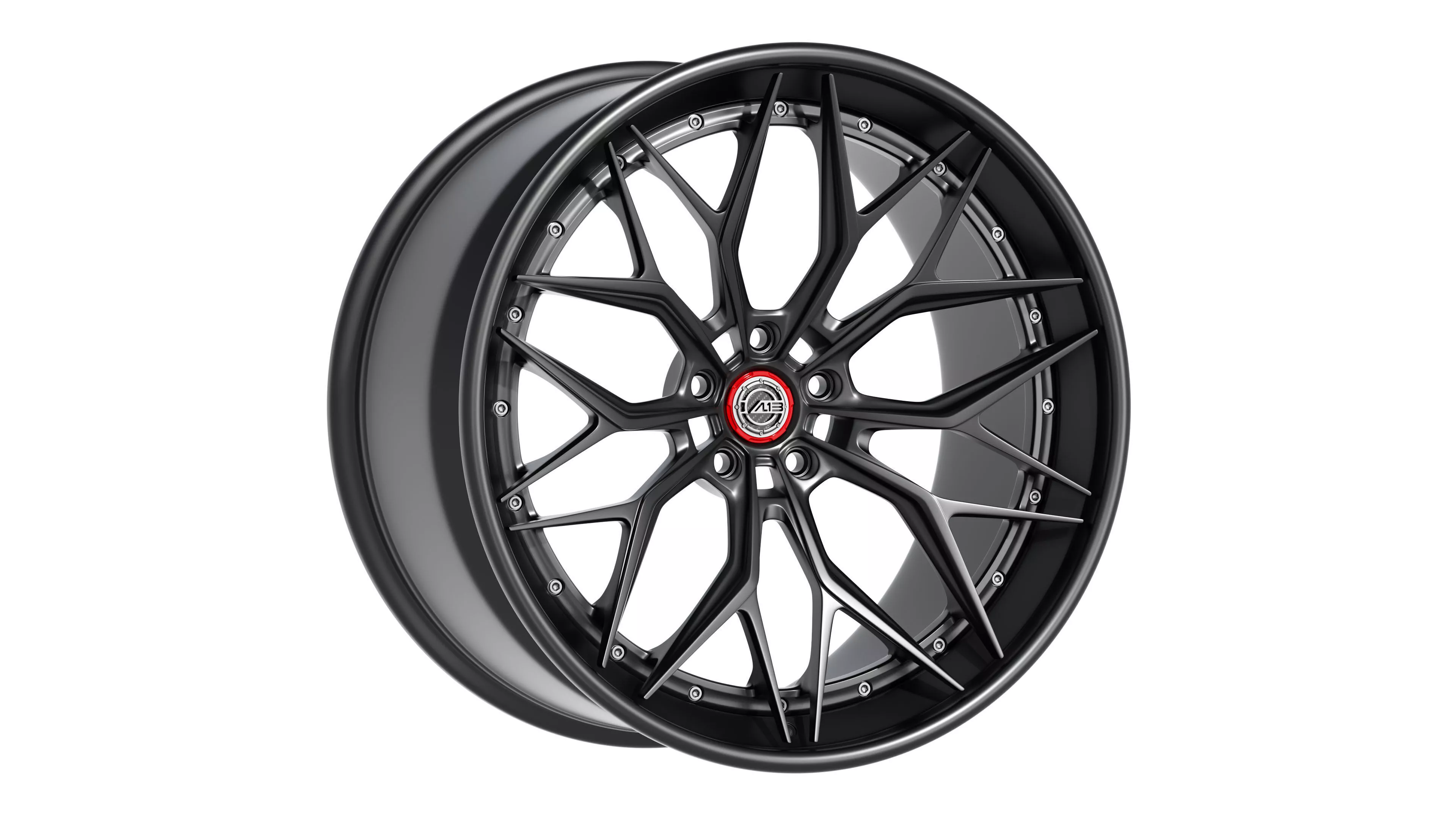 AL13 Carbon Series CF-R80 Duoblock Wheel Low-poly 3D model