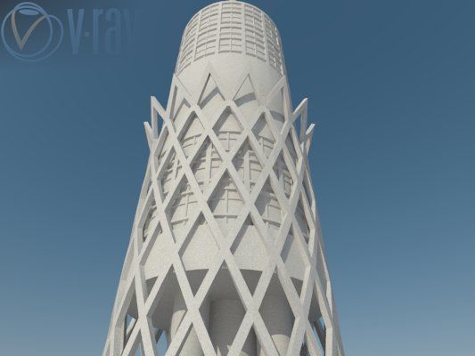 Cairo tower 3D print model_4
