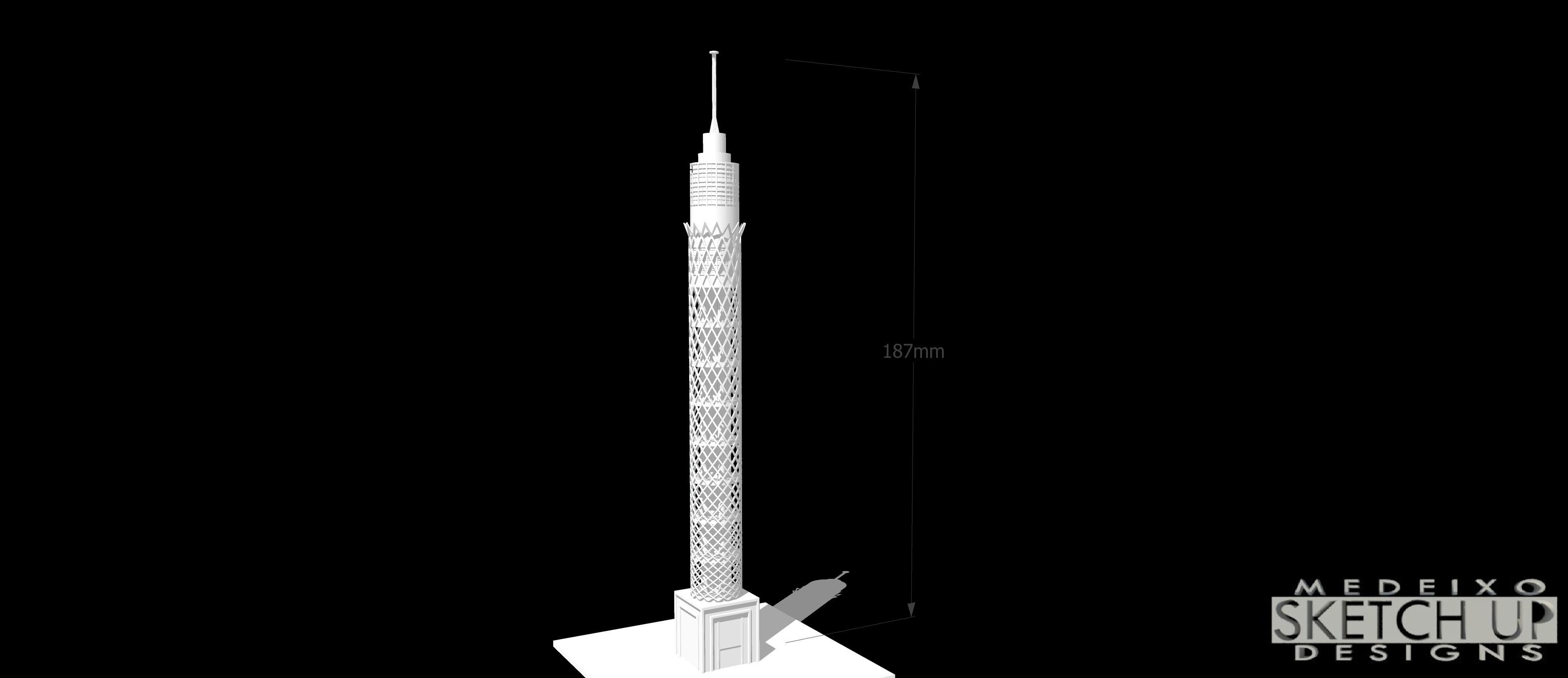 Cairo tower 3D print model_1