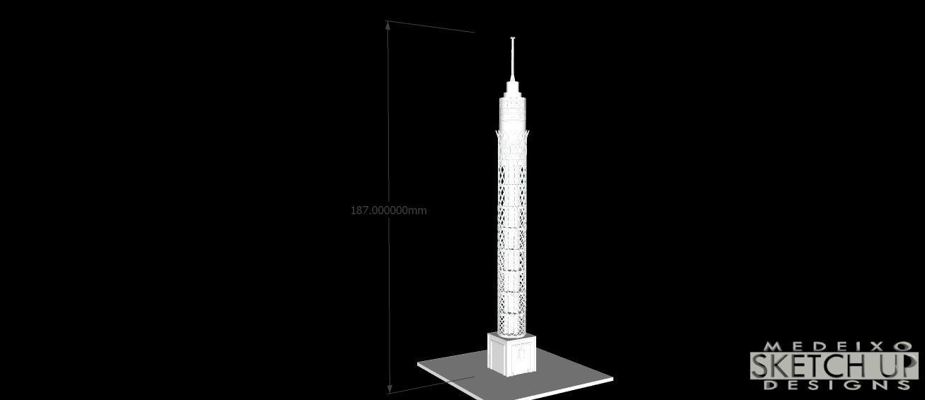 Cairo tower 3D print model_8