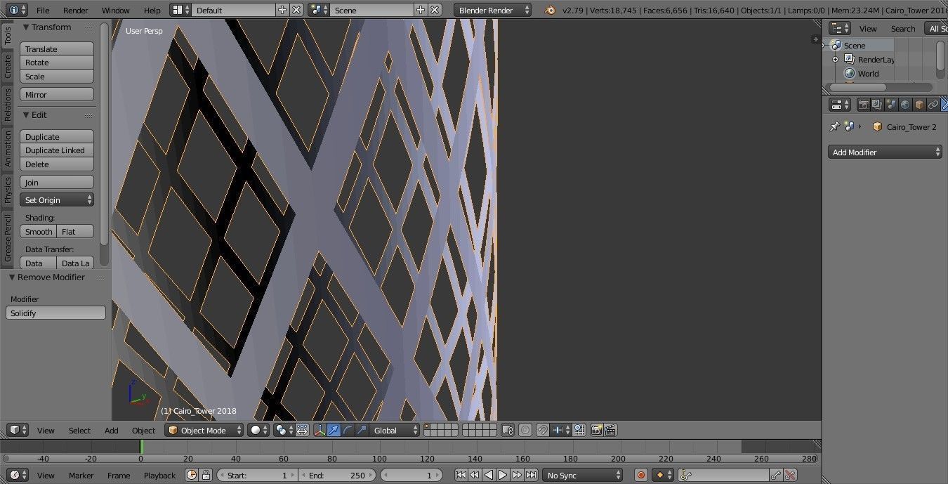 Cairo tower 3D print model_13