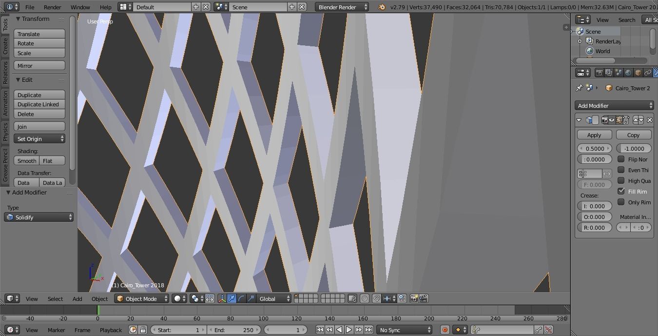 Cairo tower 3D print model_11