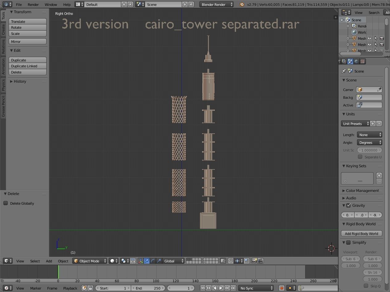 Cairo tower 3D print model_18