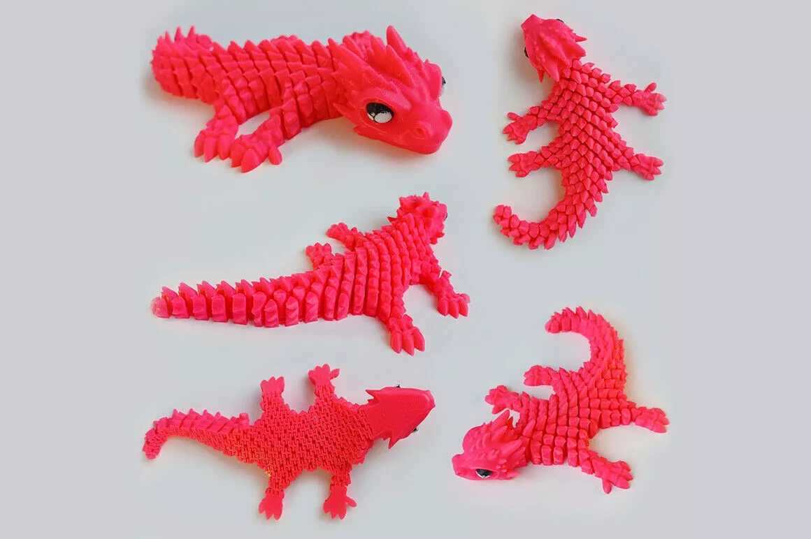 Articulated Dragon Print-in-Place 3D Model 3D print model