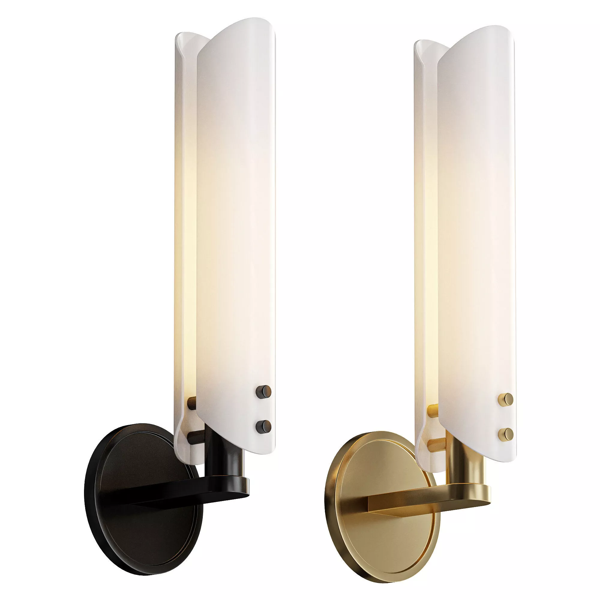 Alen White Glass Wall Sconce 3D model
