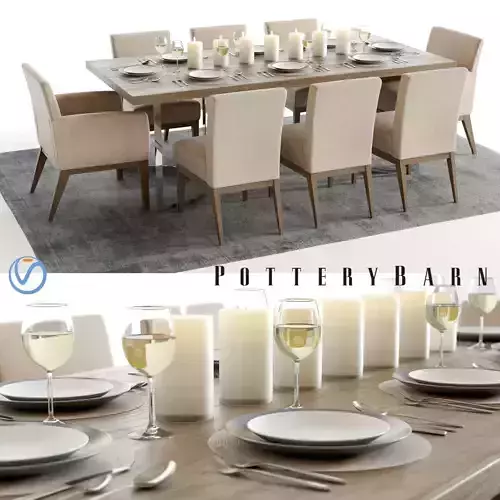 Pottery Barn Durham and Sadie 3D model