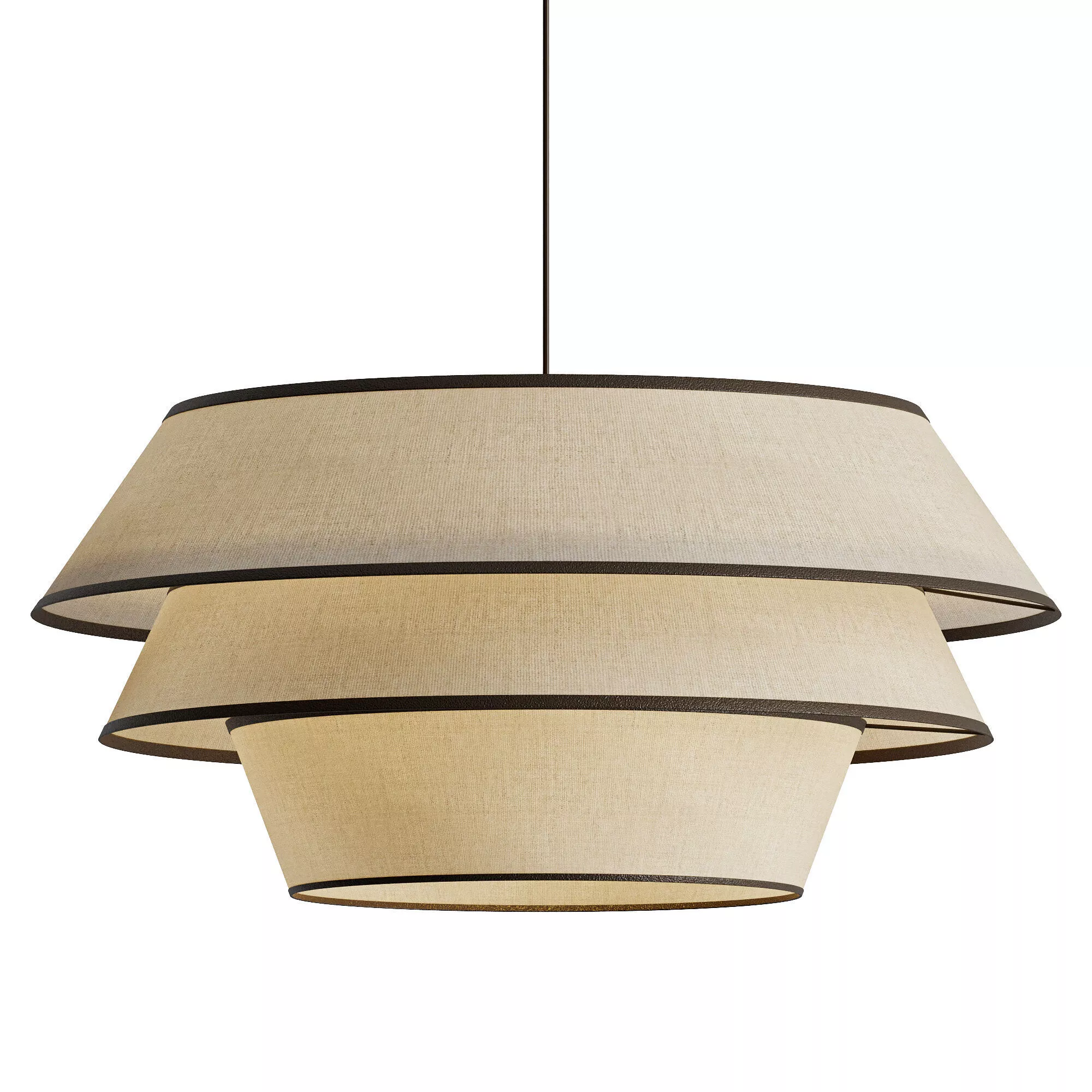 Biosag Tarivon Ivory Fabric Pendant Light 3D model