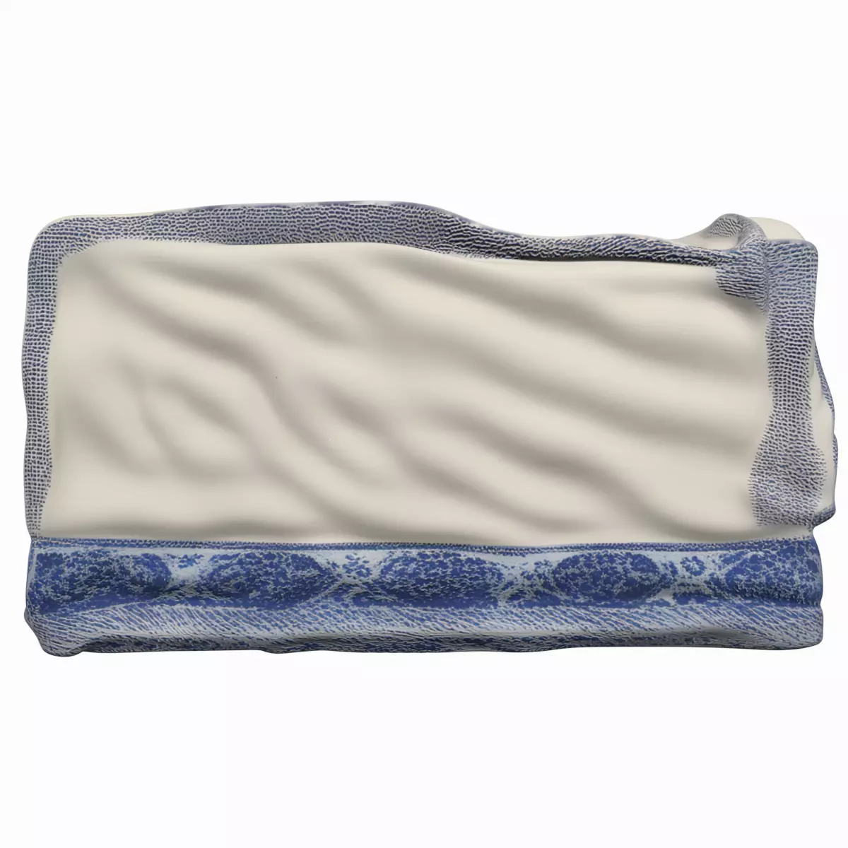 3D Premium Hospital Bath Blanket with Soft Cozy Flannel Border 3D model