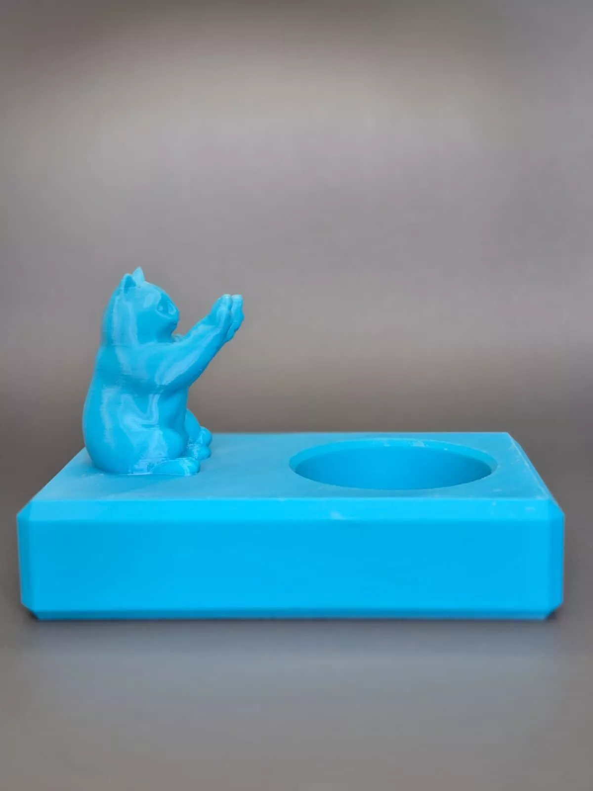 Stylized Cat Candle Holder 3D print model