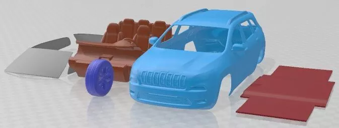 Jeep Cherokee Limited 2014 Printable Car 3D print model