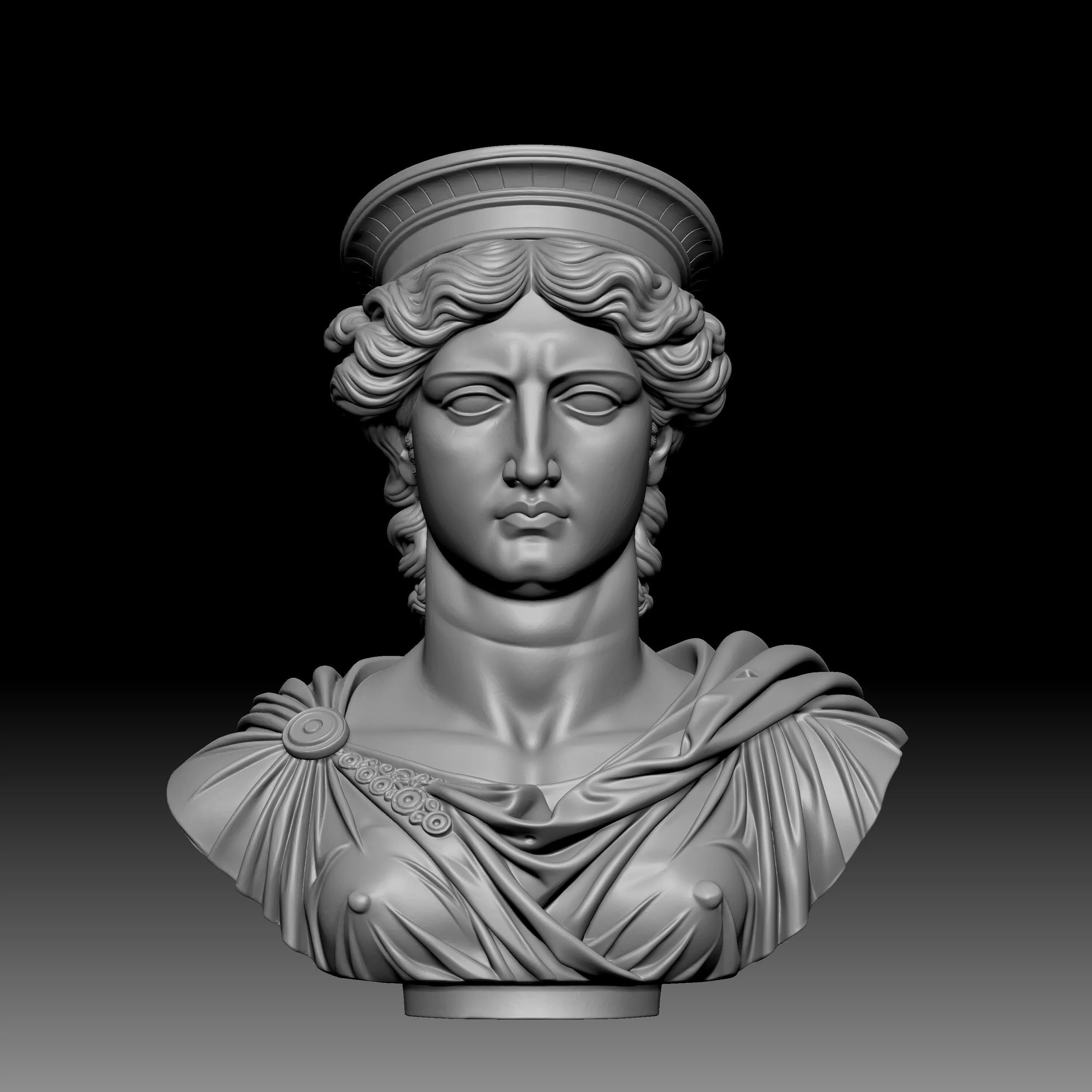 classical Greek goddess bust 3D print model