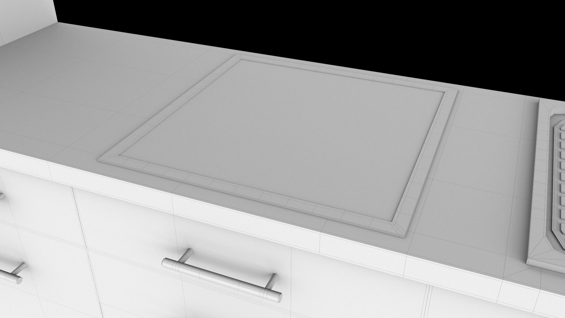 Photorealistic Modern Kitchen Furniture 3D model_4