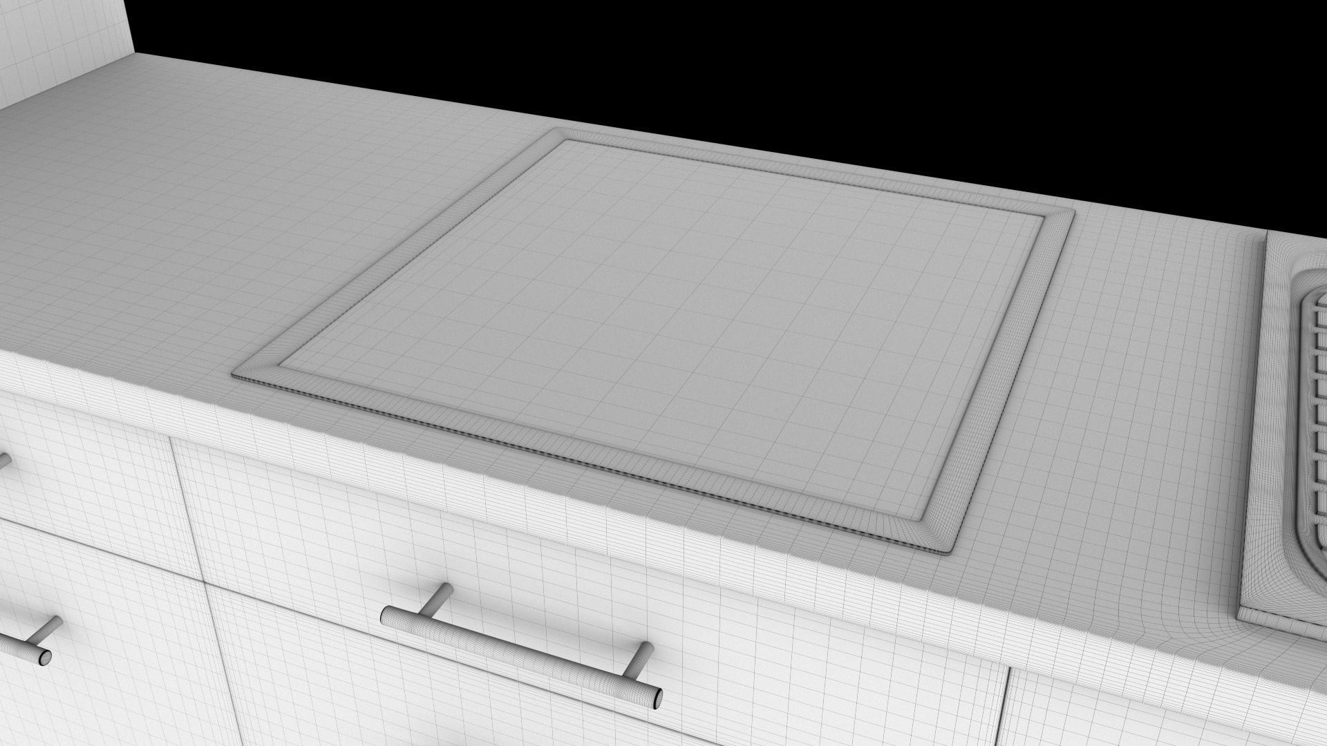 Photorealistic Modern Kitchen Furniture 3D model_5