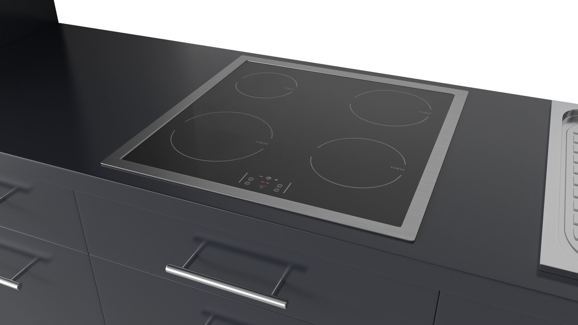 Photorealistic Modern Kitchen Furniture 3D model_3