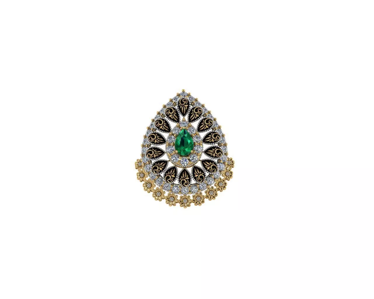 Indian Traditional Nose Pin 3D print model