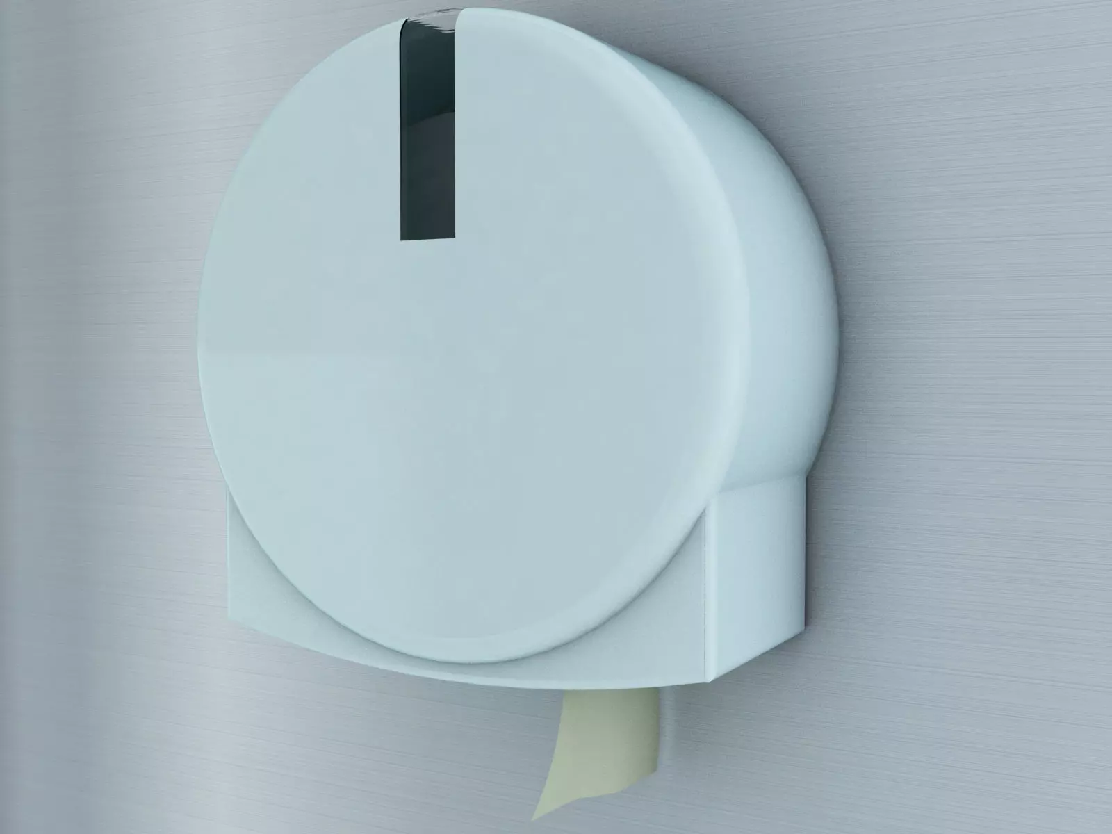 Public Restroom Plastic Toilet paper dispenser 3D model_0