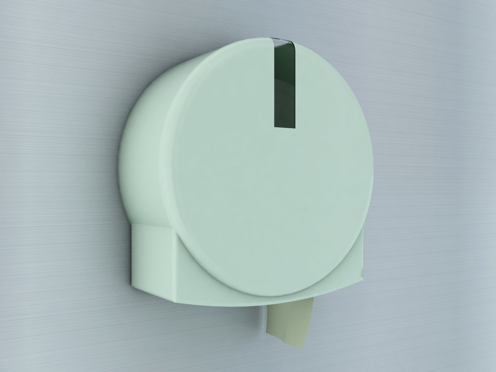 Public Restroom Plastic Toilet paper dispenser 3D model_2