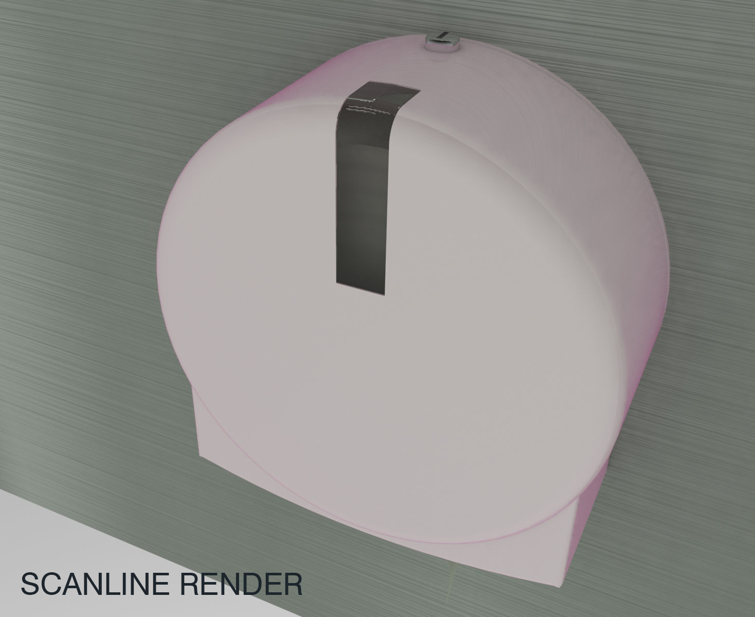 Public Restroom Plastic Toilet paper dispenser 3D model_4