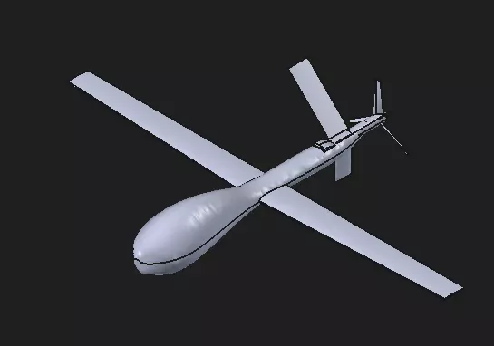 Modern warfare UAV Type-009 Atomic Reaper IGES included 3D model