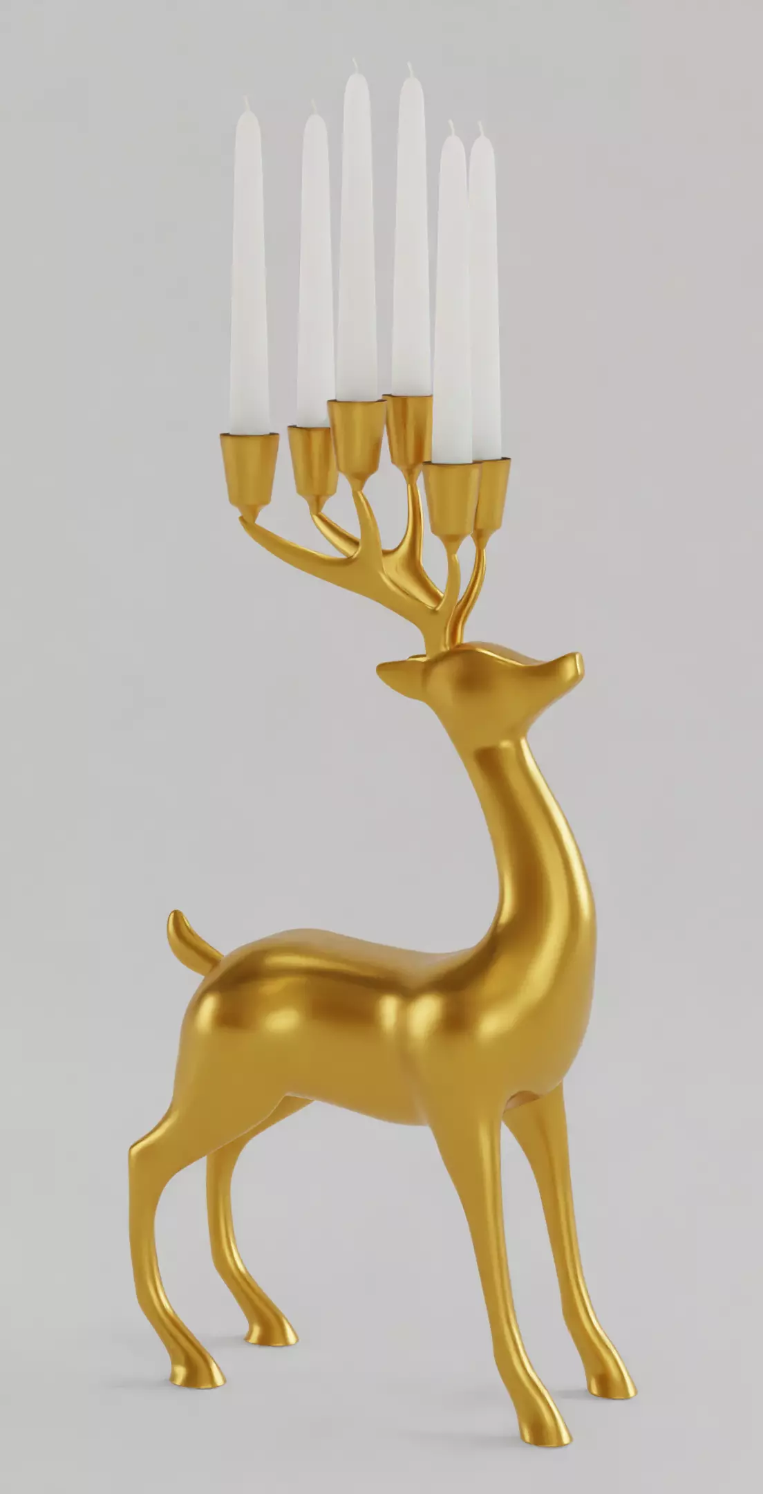 Reindeer Candle Holder Print Model Christmas Decor Candelabra 3D print model