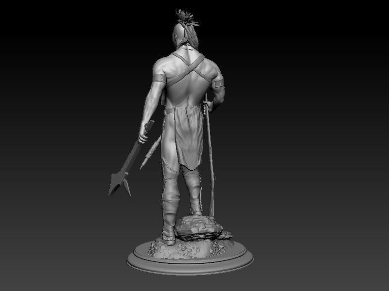 American indian Guron 3D print model_5